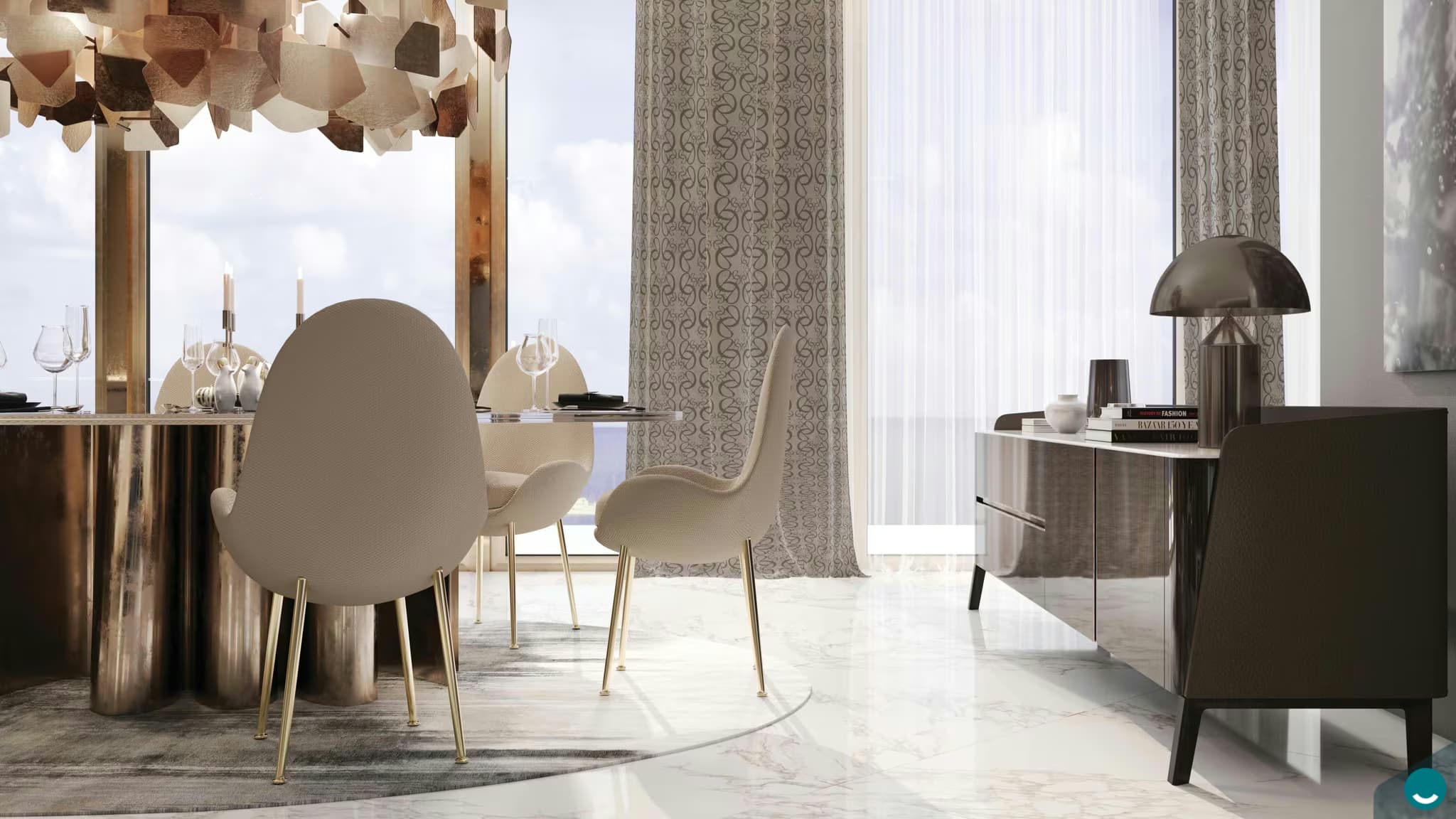 Grand Bleu Tower interiors by Elie Saab 5